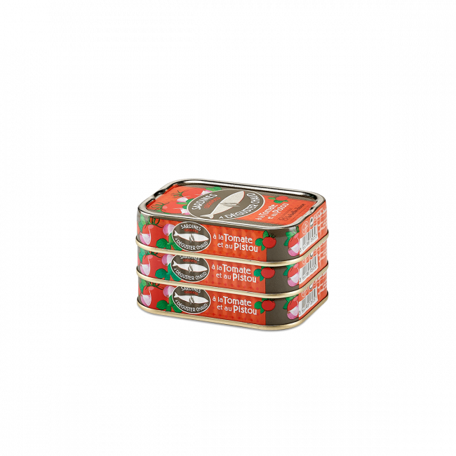 Sardines cuisinées à déguster chaud à la tomate et au pistou Sardines cuisinées à déguster chaud à la tomate et au pistou