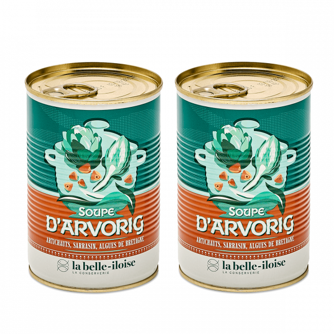 Arvorig soup with artichokes, buckwheat and Brittany seaweed