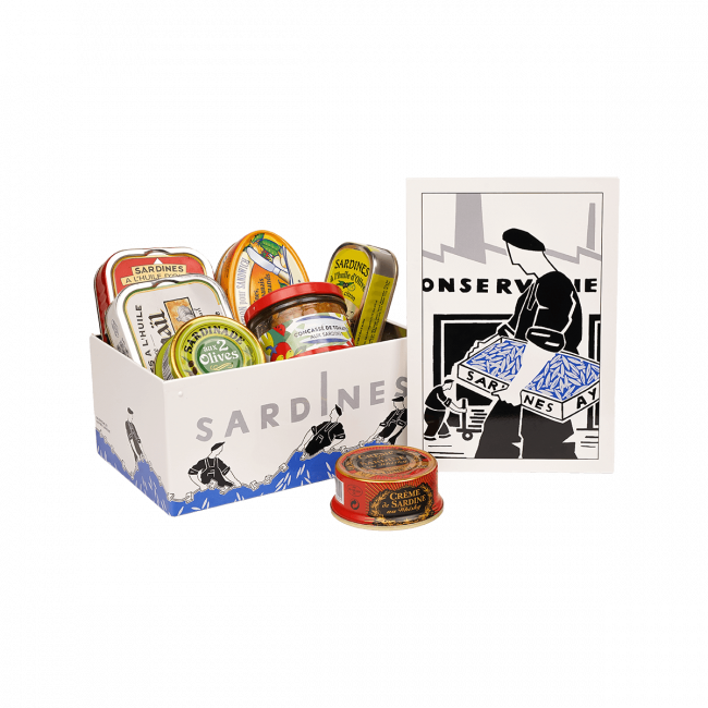 Coffret Histoire de sardines : coffret cadeau gourmand - Conserverie la  Belle-iloise