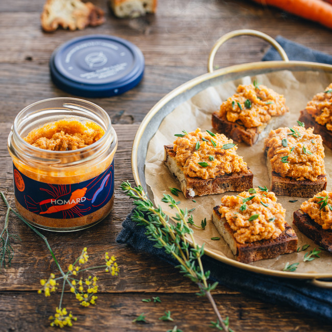 Tartineable Hummer, um heiß zu schmecken