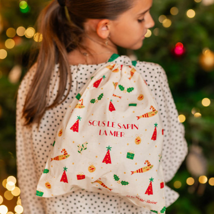 Christmas pocket in organic cotton