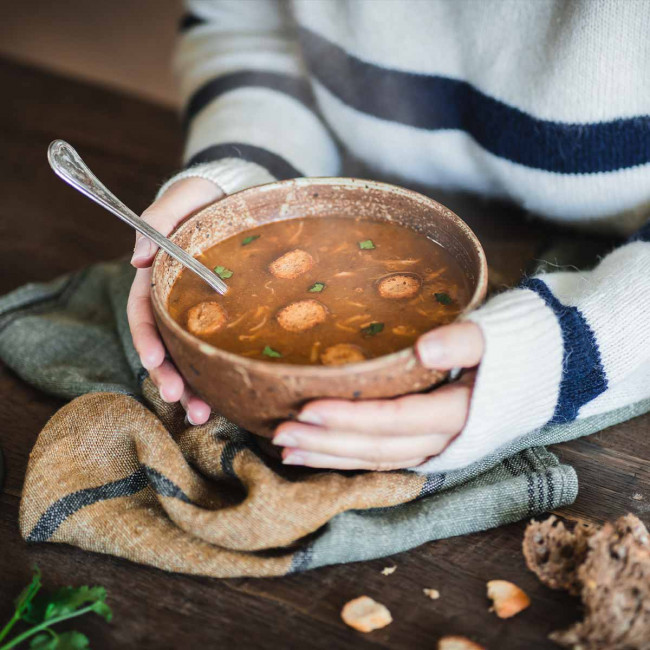 Assortment of fish soups