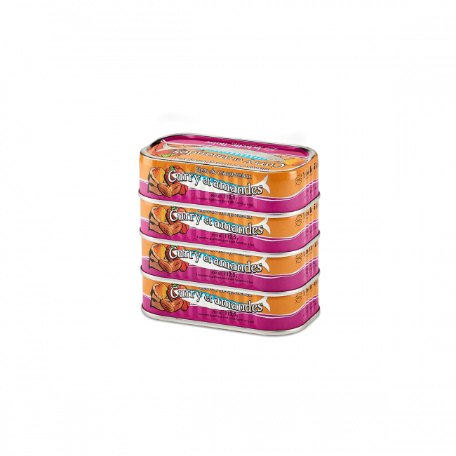 Mackerel fillets with curry spices and almonds Mackerel fillets with curry spices and almonds