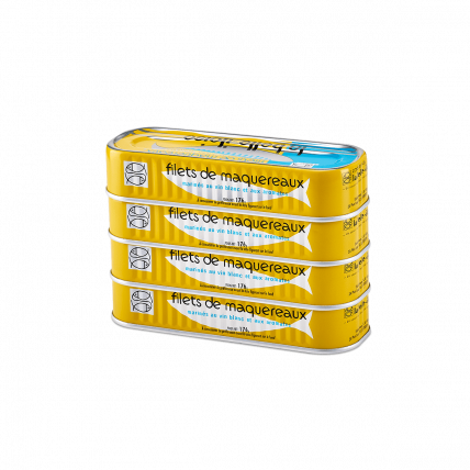 Mackerel fillets marinated in white wine and aromatic flavourings