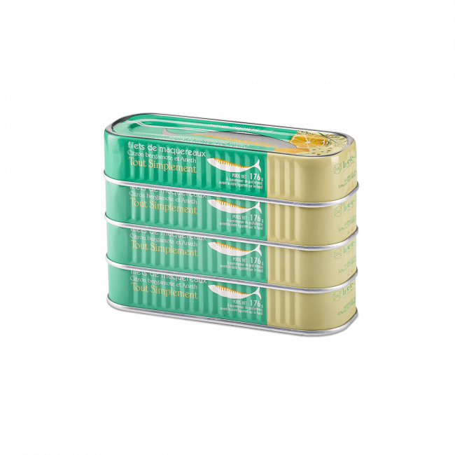 Mackerel fillets and sauce with notes of lemon bergamot and dill Mackerel fillets and sauce with notes of lemon bergamot and dill