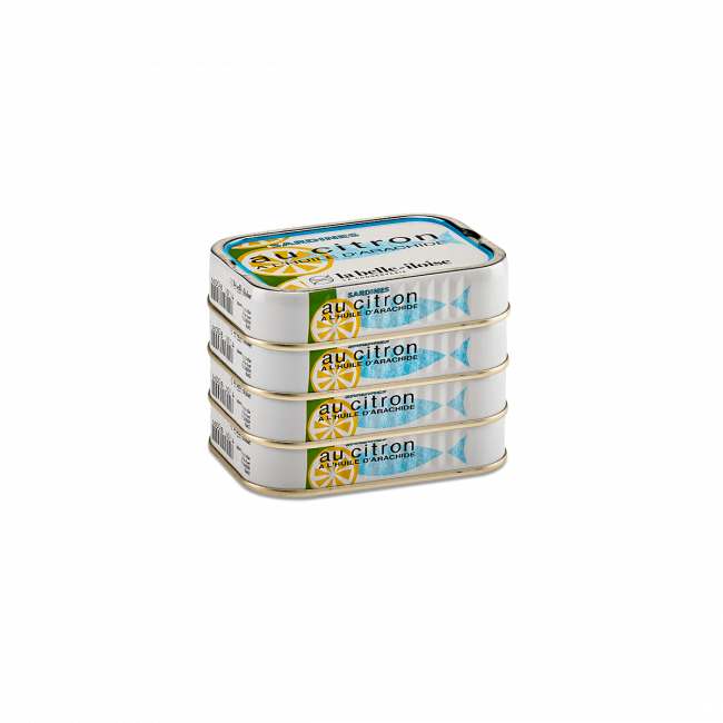 Sardines Huile d'arachide et Citron