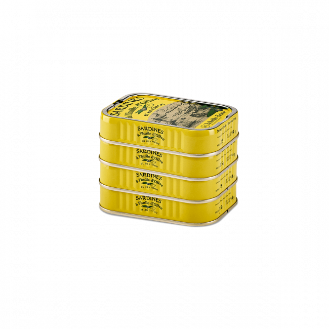 Sardinen mit Olivenöl und Zitrone