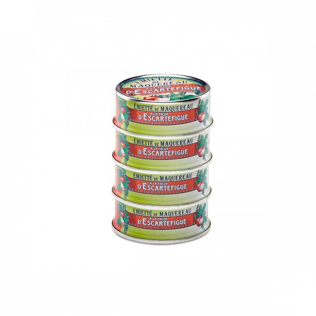 Escartefigue-style flaked mackerel