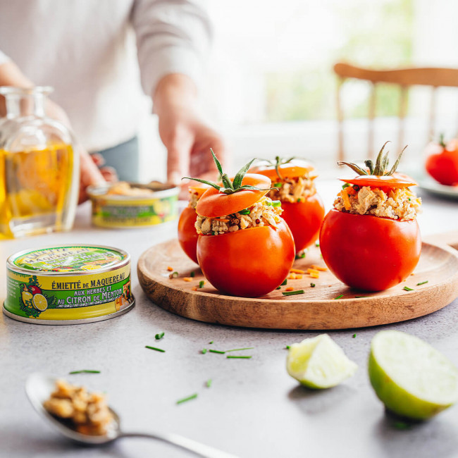 Flaked Mackerel with Herbs and Menton Lemon