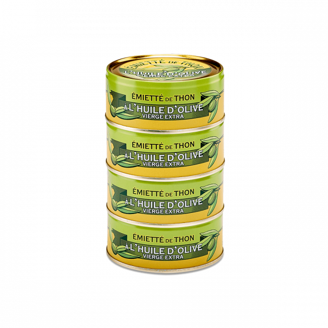 Zerbröckelter Thunfisch mit Olivenöl