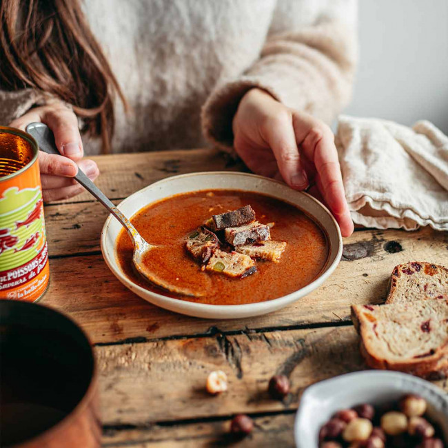 Assortment of fish soups