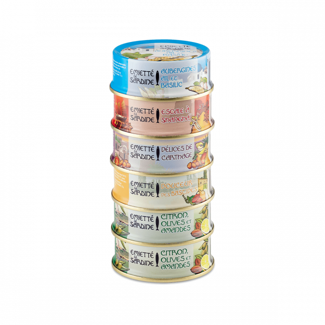 Sortiment 6 zerbröckelte Sardine 80g