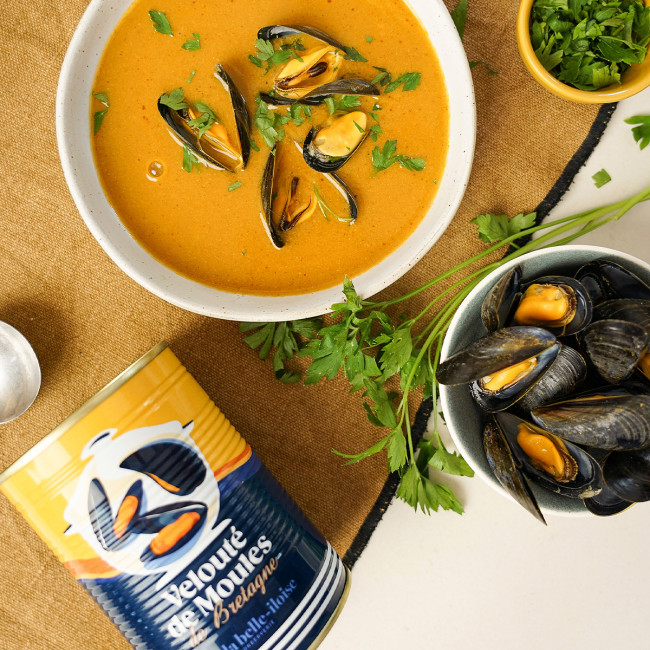 Feine Muschelcremesuppe aus der Bretagne