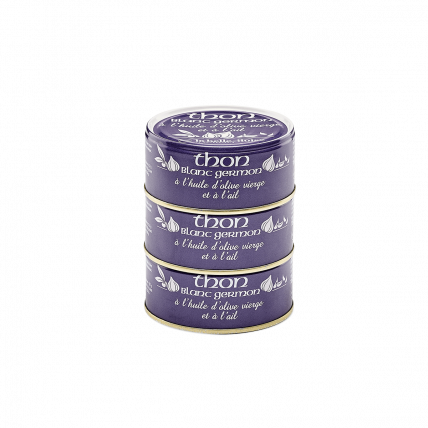 Albacore (Germon) tuna with olive oil and garlic