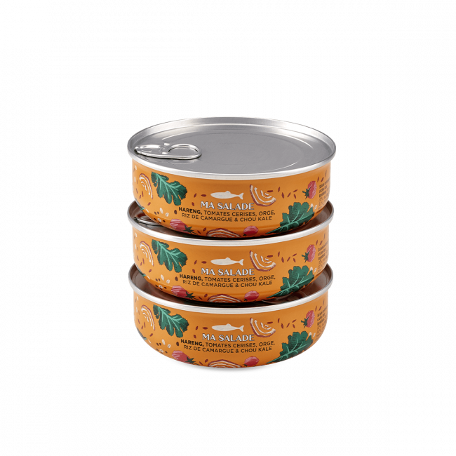 Herring Salad with Cherry Tomatoes Barley Camargue Rice