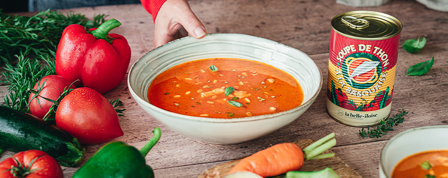 Soupes de poissons et légumes