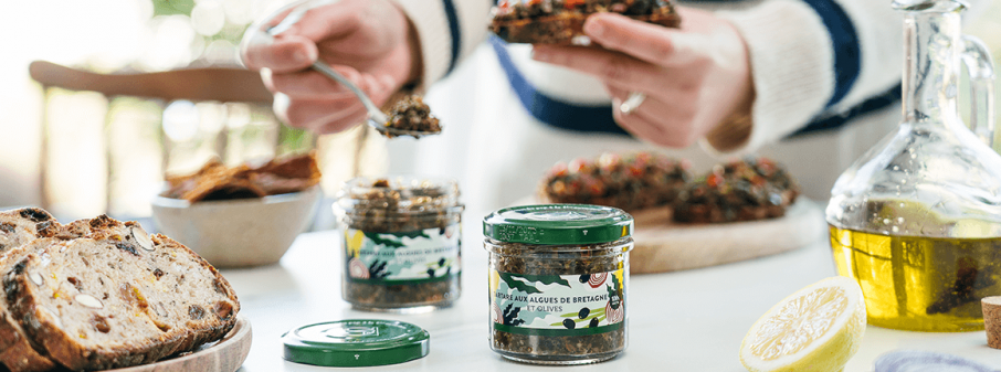 Tartinables de légumes et algues la belle-iloise